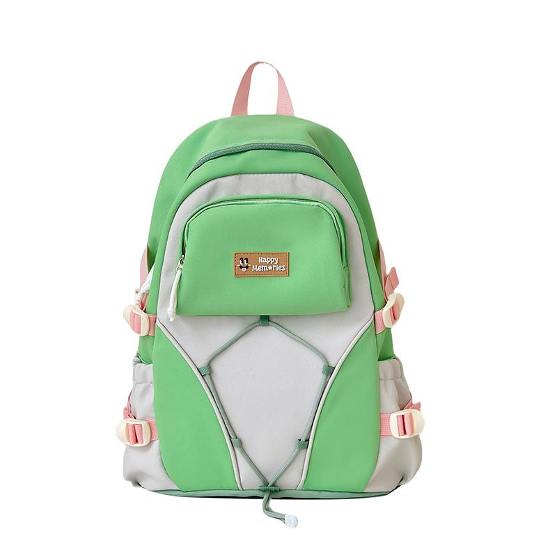 New Schoolbag Large Capacity Backpack Student Contrast Color Backpack Casual Versatile Backpack Junior and Senior High School Schoolbag