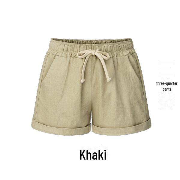 Женские летние шорты широкого кроя: Свободные, облегающие, легкие повседневные брюки для больших размеров