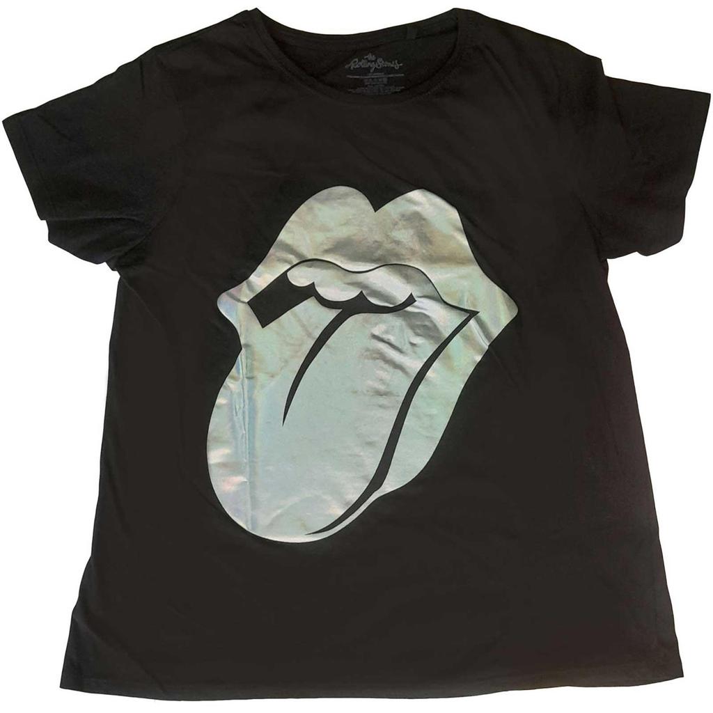 The Rolling Stones Unisex Adult Foil Logo T-Shirt