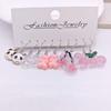 1 Set Women Cartoon Animal Earrings Different Shapes Drinking Bottle Hook Earrings Food Sweet Color Acrylic Dating Hanging Earrings