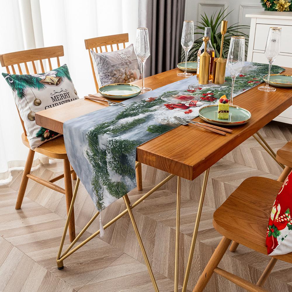 Пылезащитный стол с флагом, журнальный столик, рождественское украшение, скатерть для праздника