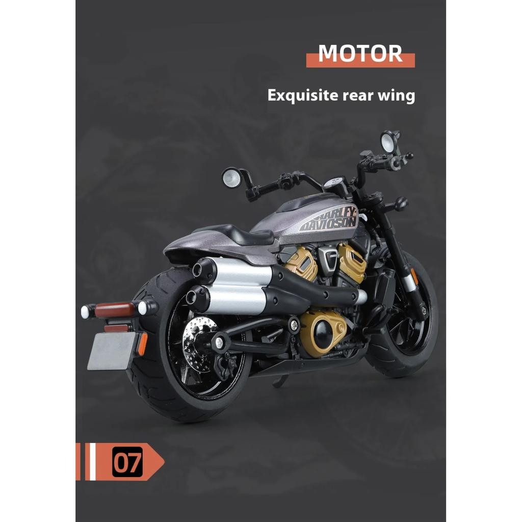 1/12 Модель мотоцикла Harley Модель мотоцикла из сплава Симуляция Модель мотоцикла SprosterS Фигурка для мальчика Украшения Подарок