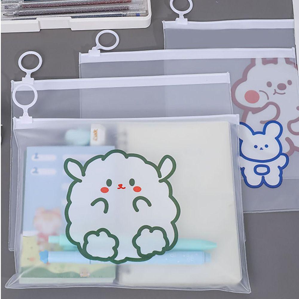 Водонепроницаемая сумка на молнии Пластиковая сумка для канцелярских товаров Мультяшный органайзер для канцелярских товаров Для девочек и мальчиков