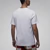 Jordan Спортивная тренировочная повседневная футболка с круглым вырезом и коротким рукавом для мужчин, белые FN3714-100