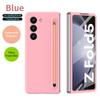 For Samsung Galaxy Z Fold 6 5 Case Hinge Fold 4 3 with S Pen Holder Magnetic Plating Armor Shockproof 360 Full Protector Cover