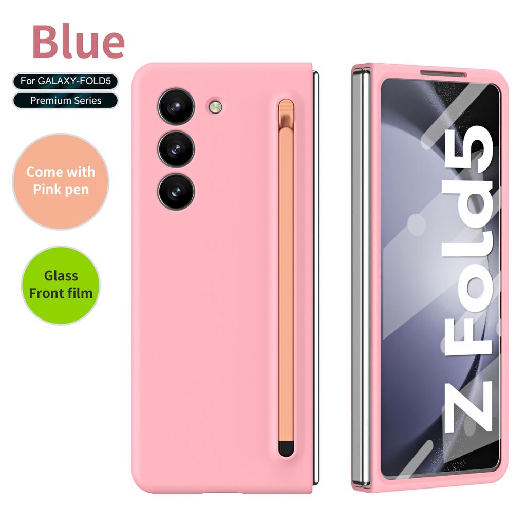 For Samsung Galaxy Z Fold 6 5 Case Hinge Fold 4 3 with S Pen Holder Magnetic Plating Armor Shockproof 360 Full Protector Cover