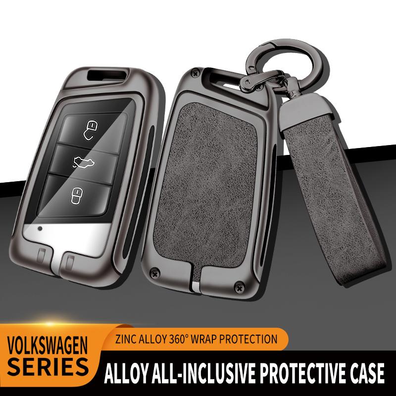 Новый кожаный чехол для ключей из цинкового сплава для VW Volkswagen Magotan Passat B8 Skoda Superb Kodiaq A7, аксессуары для автомобильных ключей