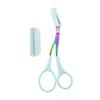 Eyebrow Trimming Scissors with Comb Stainless Steel Professional Non-Slip Precision Eyebrow Trimmer Men Women Brow Hair Removal Tool