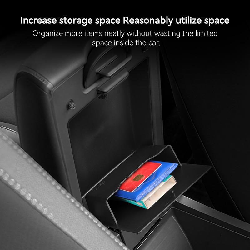 for Honda WR-V WRV 2023-2025 JP Version Armrest Storage Hidden Box ABS Stowing Tray Organizer Car Interior Accessories Black