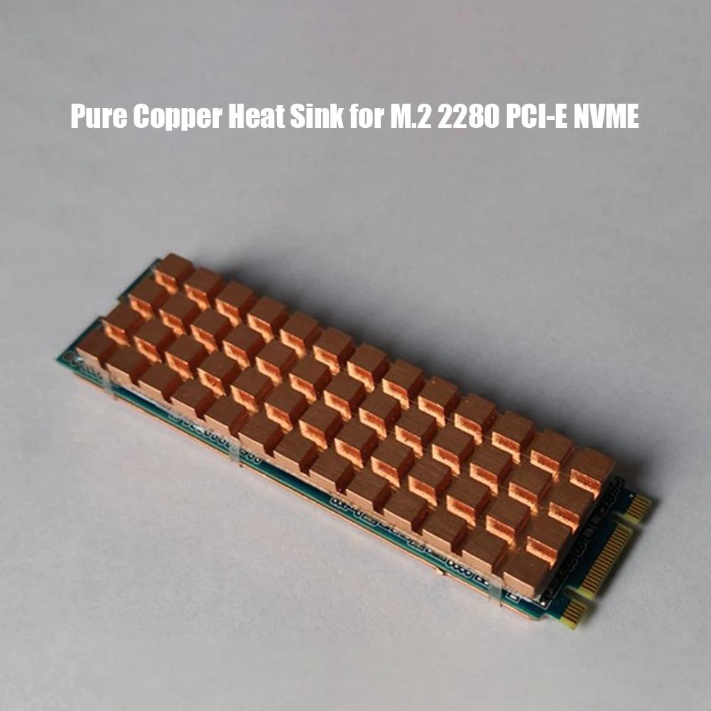 PC Notebook SSD Heat Sink For M.2 2280 PCI-E NVME With Thermal Pad Heatsink Computer Cooler Copper Radiator Accessory