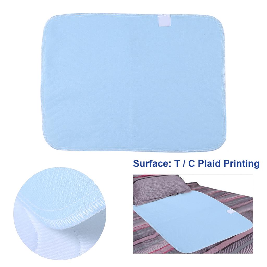 2pcs Reusable Washable Pad Absorbent Pad For Adults Blue White 45 X 60cm