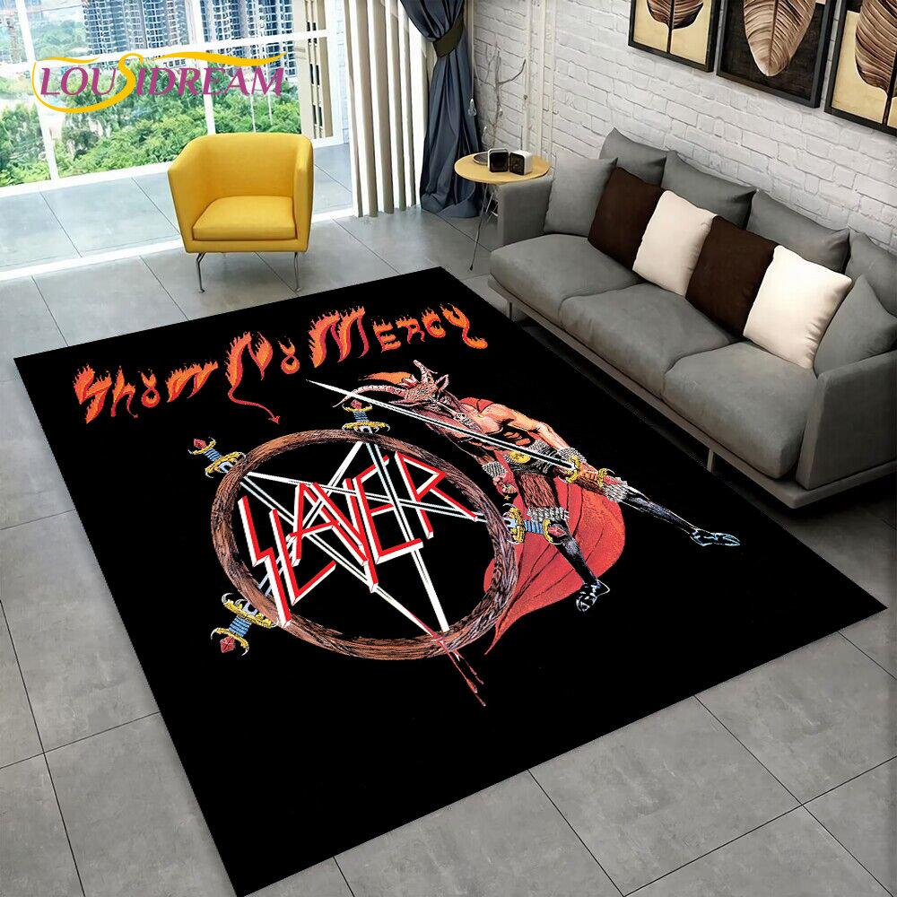 Slayer Heavy Metal Band Музыкальный коврик, коврик для дома, гостиной, спальни, дивана, коврик для двери, детский игровой нескользящий напольный коврик