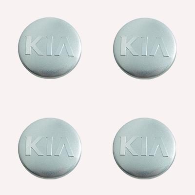 AABJC1 4pcs 56mm Car Aluminum Wheel Stickers for Kia Carnival Niro EV9 K8 Forte Cerato Sportage Ray EV Telluride Wheel Center Stickers