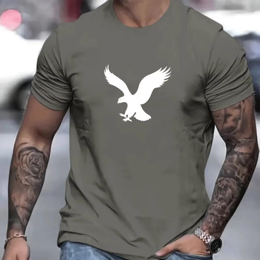 Fashion Men's T-Shirt 3d Eagles Printed Men's Tops Casual Street Short Sleeve Summer O-Neck T-Shirt For Men's Oversized Clothing