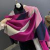 New Geometric Autumn and Winter Thickened Imitation Cashmere Warm Shawl Classic Geometric Women's Windproof Scarf