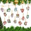 15pcs Xmas Gnome Theme 2D Flat DIY Hanging Diamond Art Kits Home Wall Decor