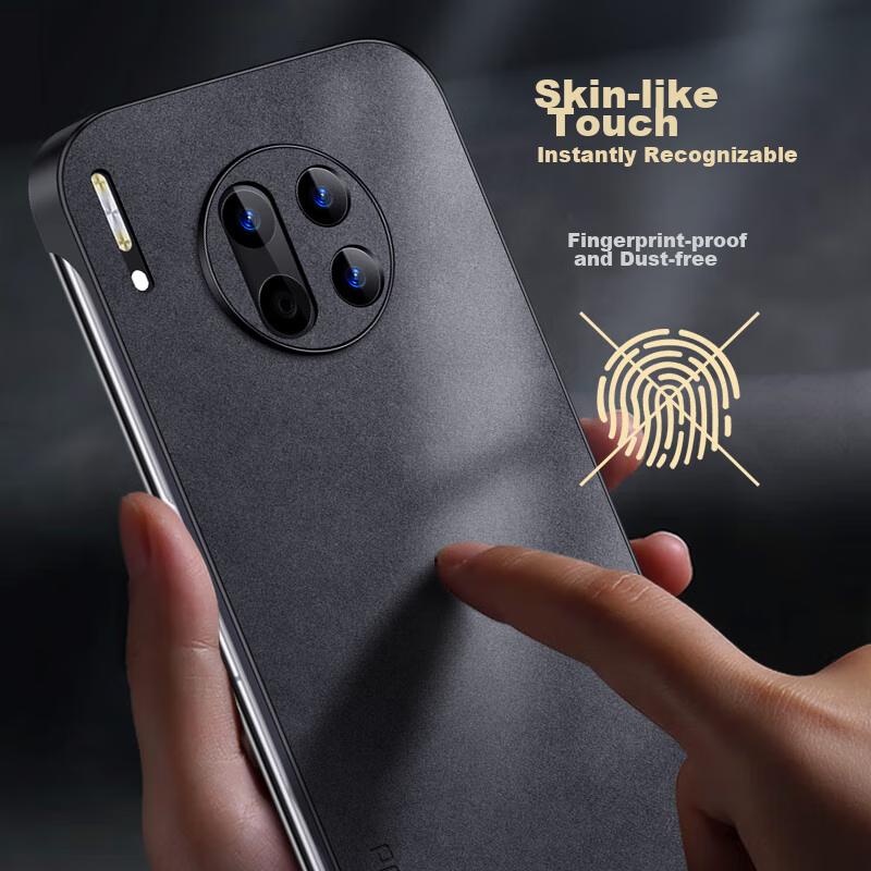 Huawei Mate30 Pro Phone Case, Mate30e Pro Protective Cover, Shockproof Lens Full Protection Soft, Simple Luxury Silicone Outer Casen, Black