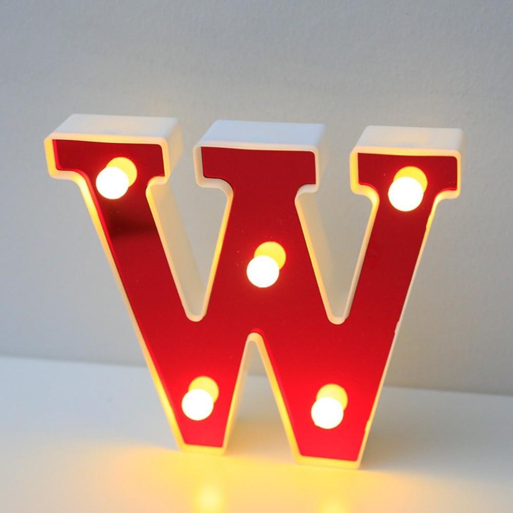 Red White Color LED Light Letters 16cm Size LED Letter Night Light Club Decoration