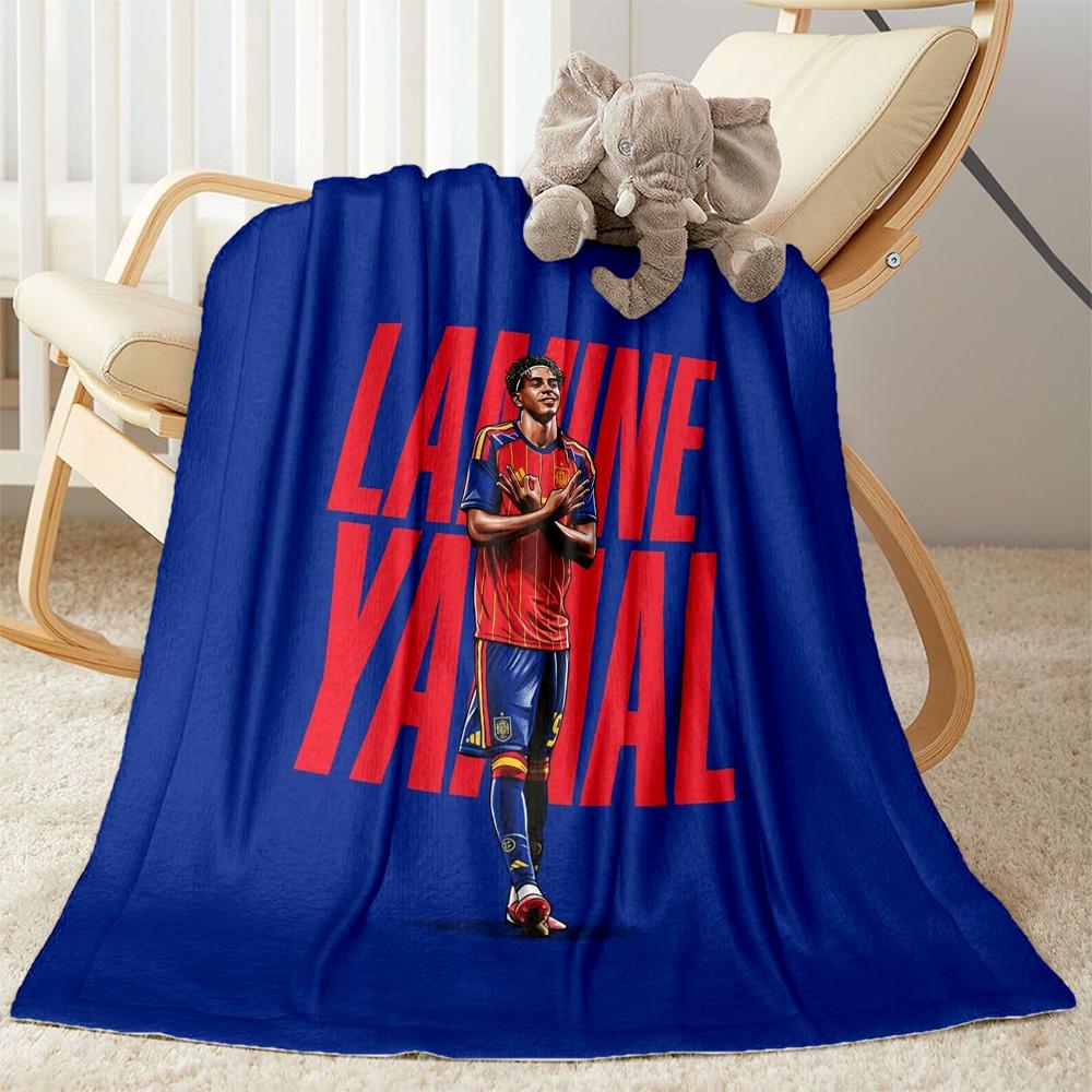 Lamine Yamal's Victory World Cup Final Blanket Warmthful Decor Suitable for Seaside Bed Bedding for All Occasions Playful Design