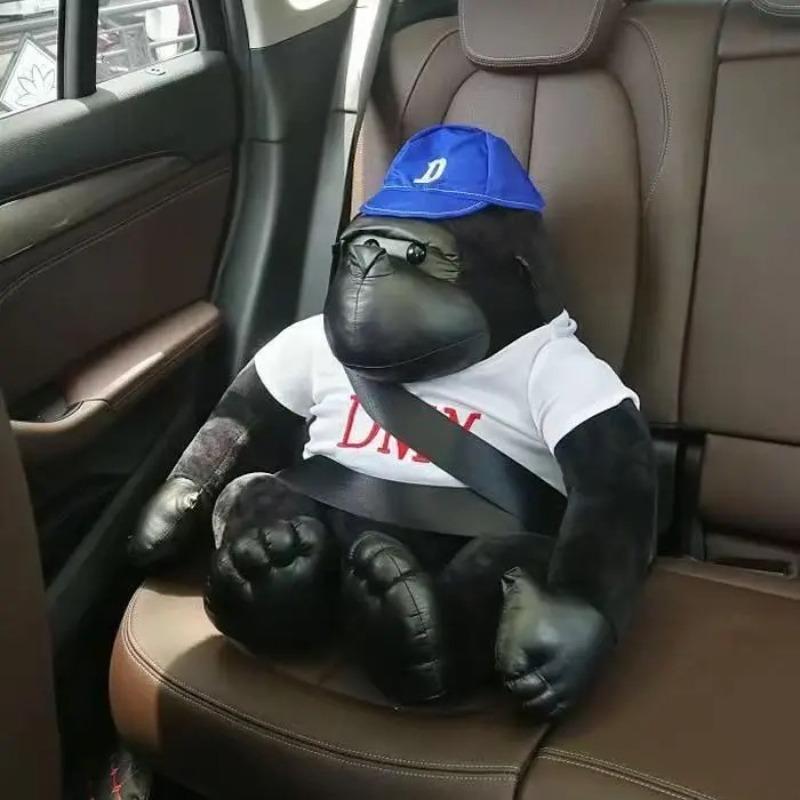 Creative Leather Chimpanzee Plush Toy With Clothes Cute Gorilla Activity Doll Kids Festival Christmas Birthday Gift