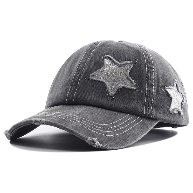 Обновленная бейсболка с высоким хвостом для женщин Snapback Шляпа Кость Хип-хоп Регулируемая Посадка Потрепанная Звезда Папа Шляпы Кепки Женские