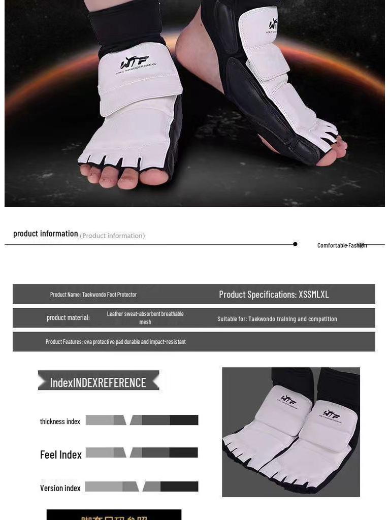 Taekwondo Protective Gear: Hand & Foot Protectors, Half-Finger Boxing Gloves for Adults & Children