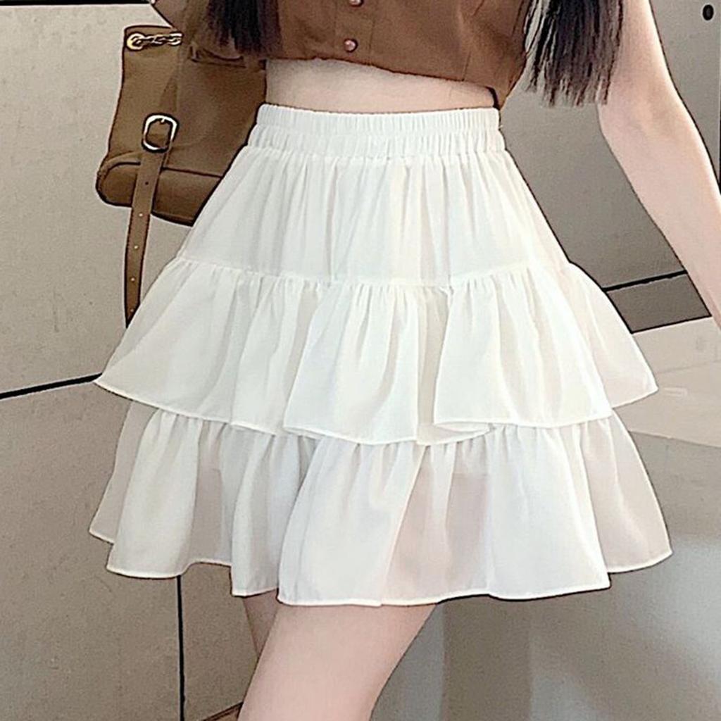 Ladies' Casual Sports Casual Midi Skirt High Waisted A-line Cake Skirt