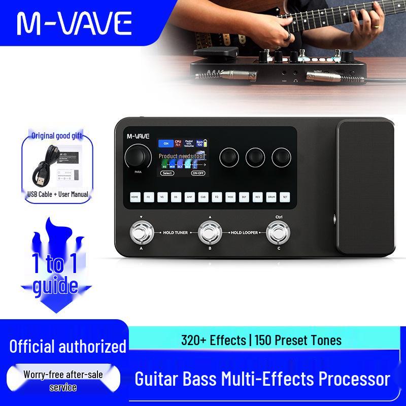 Педаль мультиэффектов M-VAVE MK-20: Электрогитара, Бас-лупер, Звуковая карта, Драм-машина.