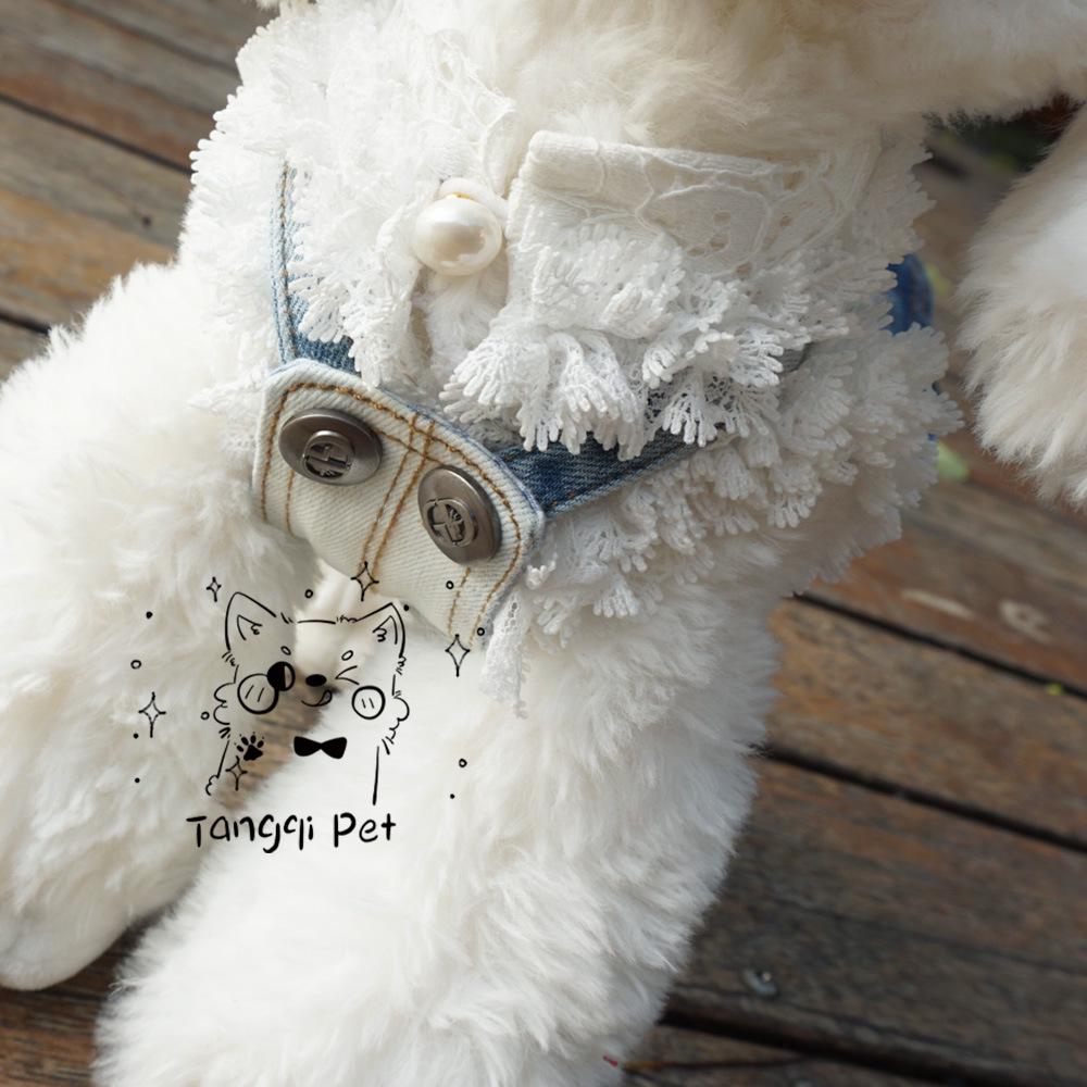 Tangqi Классическое Модное Джинсовое Платье-Сарафан с Градиентом для Кошек и Собак