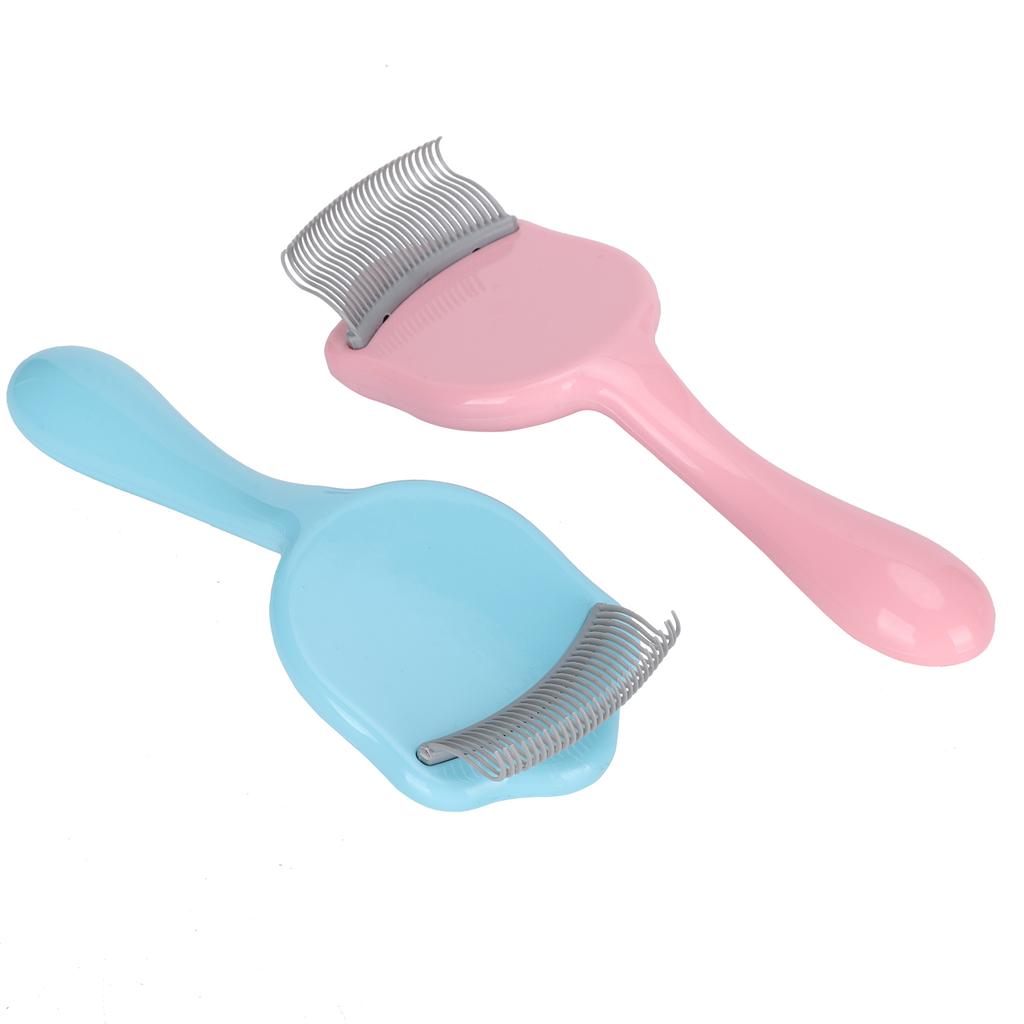 Cat Hair Shell Comb Deshedding Dematting Brush Tangles Removal Comb Pet Grooming Tool(Pink Blue )