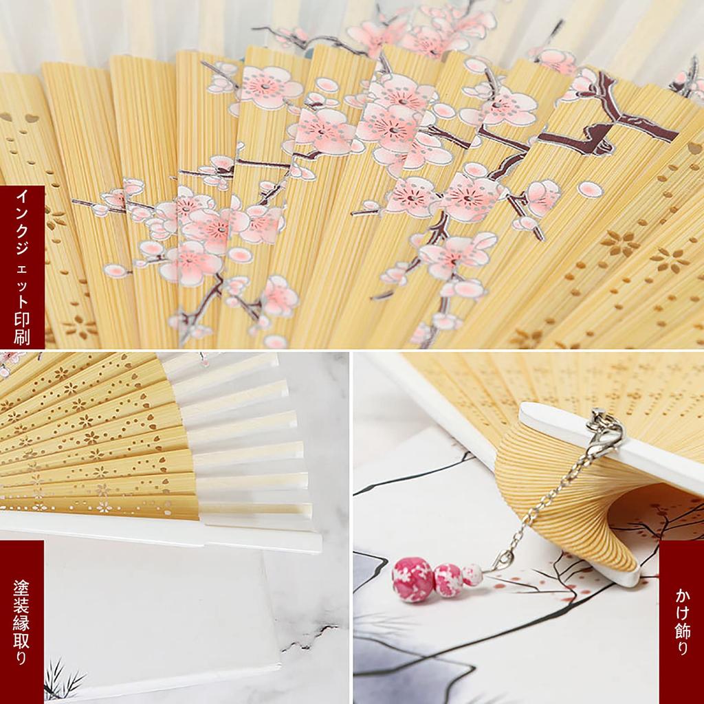 Jinchuan Складной Премиум Бизнес со Складным Чехлом и Оригинальным Японским Дизайном Сакуры и Кролика и Женский Веер с Сакурой, Стиль,