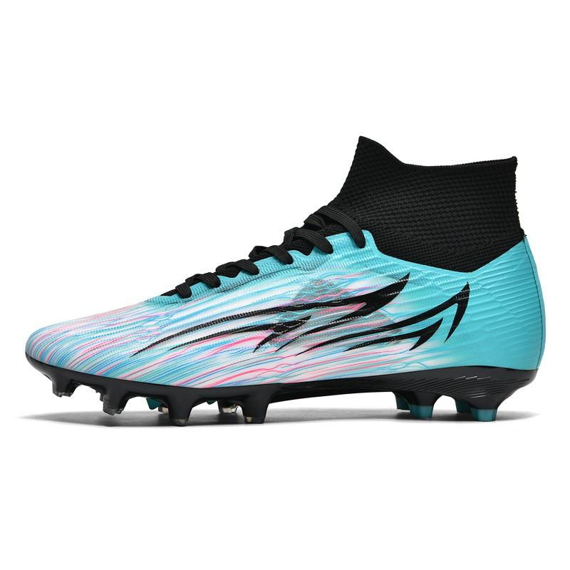 High-Top Lace-Up Football Cleats Natural Artificial Grass Training Men Women Adult Soccer Shoes
