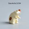 Cartoon Cat Frog Bear Yellow Chair Computer Office Model Mini Action Figures Resin Home Decor Accessories Desktop Figurine Toys