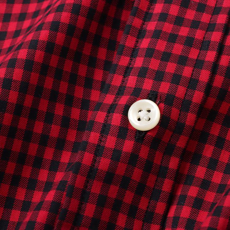 Polo Ralph Lauren Рубашка мужская повседневная однобортная с длинным рукавом и воротником поло, с принтом в клетку, красная 710881854-001