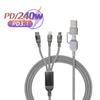 Быстрый зарядный кабель 3 в 2 на 240 В для Micro USB Type C, кабель-зарядка, несколько USB-портов, несколько USB-зарядных кабелей для iPhone Huawei
