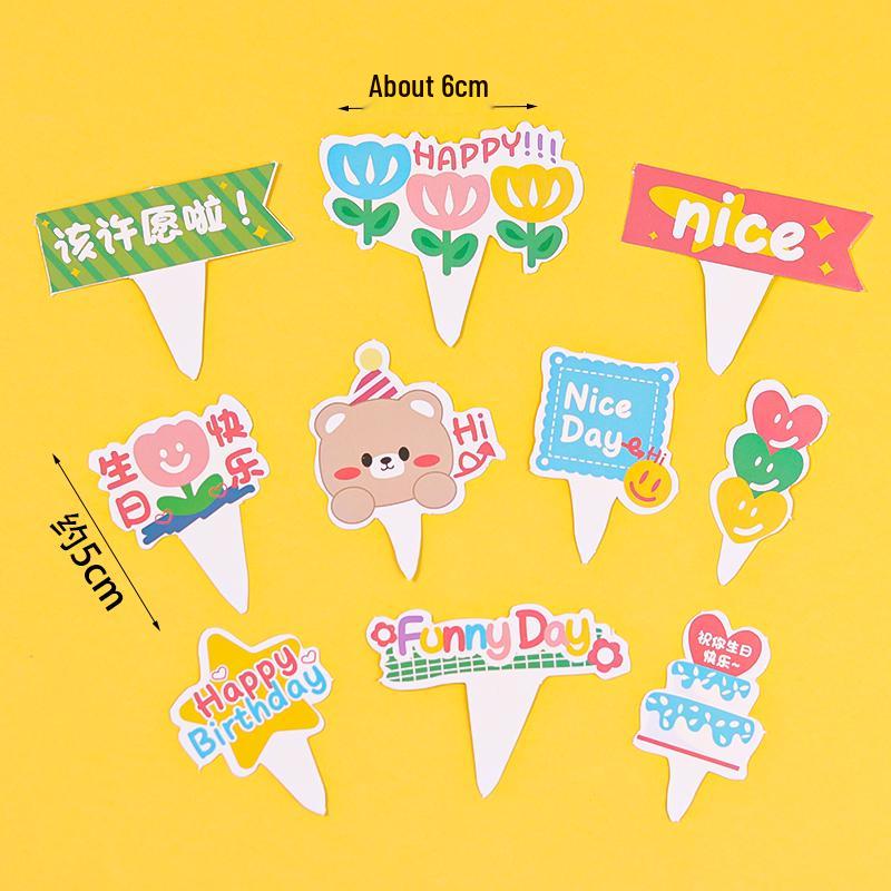 Cute Cartoon Candle Cake Toppers for Kids' Birthday Parties