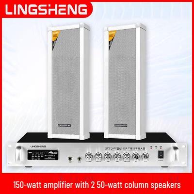 LINGSHENG Уличная водонепроницаемая система громкоговорителей и усилителей Public Address, штекер CN (адаптер в комплекте)