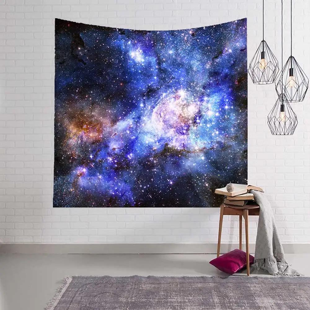 Настенный гобелен Galaxy Hippie Retro для дома, пляжное полотенце для йоги, одеяло со звездным небом, скатерть, декорация пейзажа