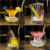 Creative Cocktail Glass High-end Influencer Bar Wine Glasses Ins Straw Crystal High Appearance Level Glass