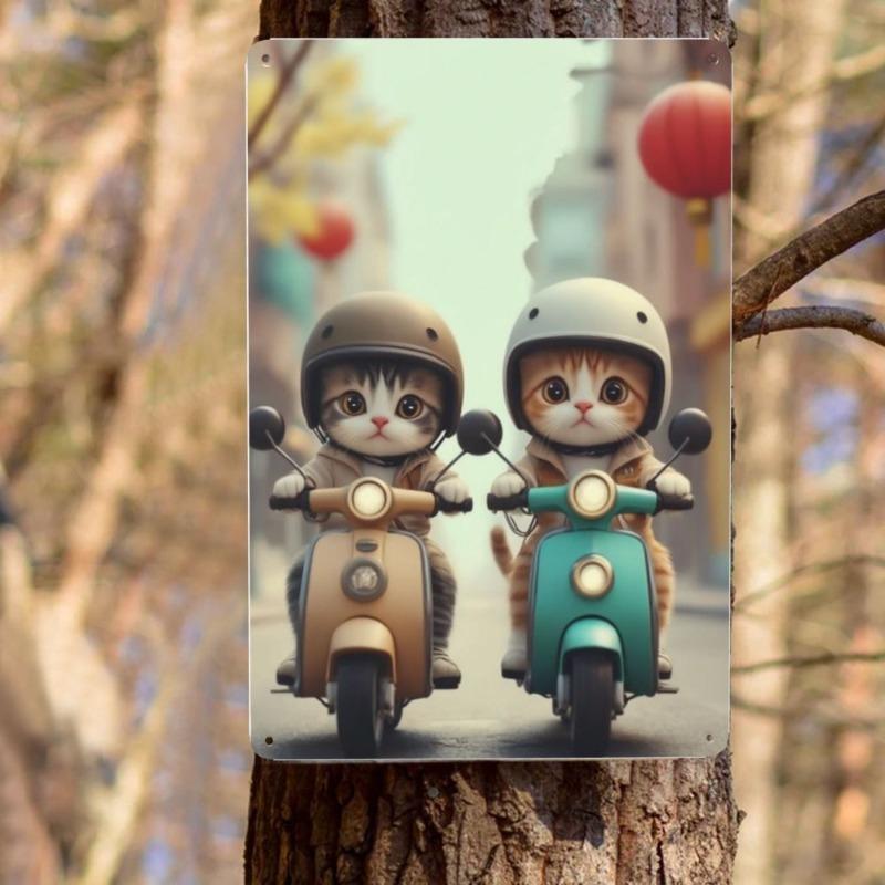 Металлический настенный постер, Винтажный декор из жести
