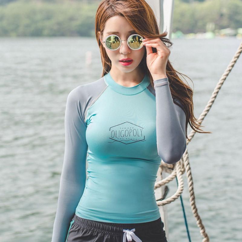 Womens Long Sleeve Rash Guard Swimsuit UV Protection Thermal Wetsuit Set Snorkeling Diving Surfing Summer Winter