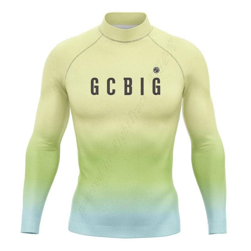 Mens UPF 50 Rash Guard Long Sleeve Swimwear Quick Dry Compression Surf Suit