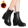 2024 New Winter Boots Thick Heel Warm Ankle Boots Anti Slip Women's Thick Sole Cotton Boots
