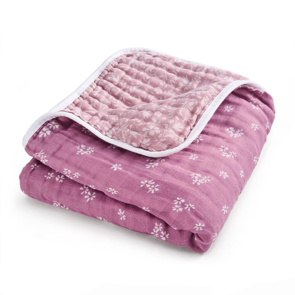 Aiden and Anay Authentic Japanese Organic Cotton Blanket Baby Gift Heritage Floral Heritage Floral Organic Dream Blanket ADBO10010