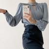 Navava Women Romantic Cross Neck Long Sleeve Blouse Nb2539