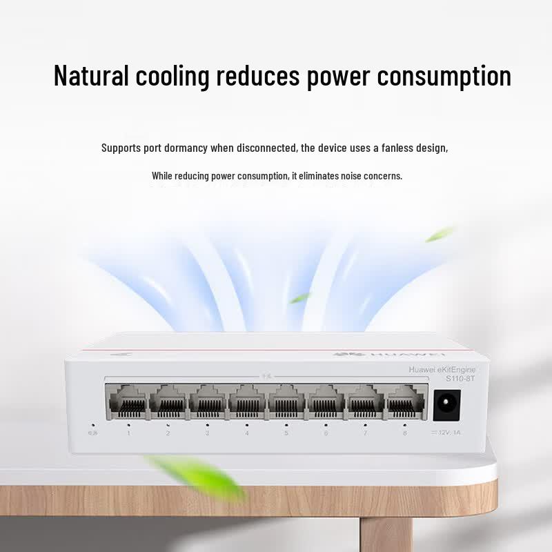 Huawei S110-8T 8-Port Gigabit Unmanaged Switch CN plug (adapter included)