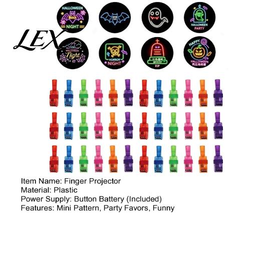 Children Plastic Finger Lights 36 Pcs Halloween Projector Lights, Mini Pattern Projectors, LED Projection Light Party Supplies for Favors, Goodie Bag