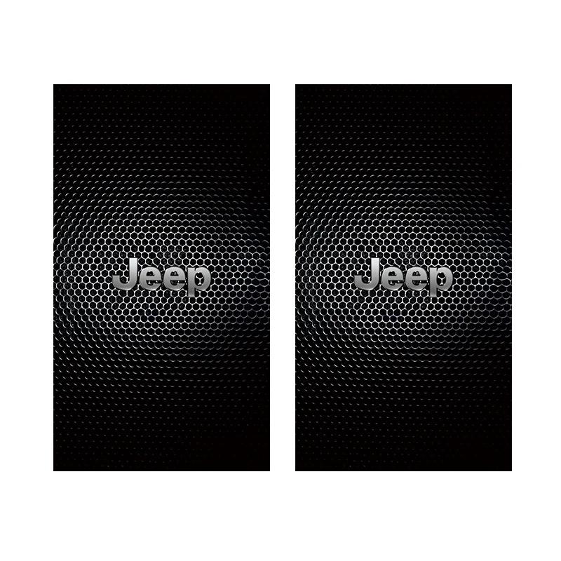 2Pcs Anti-Scratch Car Window Pillar Trim Film Logo Sticker for Jeep Renegade Wrangler JK Grand Cherokee Compass Car Accessories ALW1