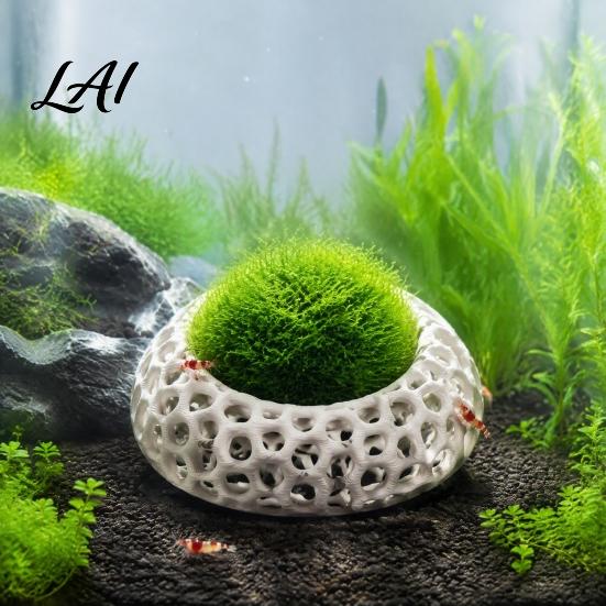 Freshwater Shrimp House 2Pcs Caves for Plants Aquarium Round Hideouts Cherry & Dwarf Small Resting Spot Hides Moss Ferns And Anubias Tank