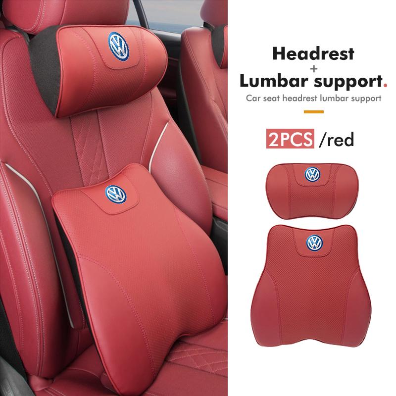 Hub Caps For Volkswagen VW Car Headrest Lumbar Support Memory Cotton Fatigue Relief Cushion Scirocco Jetta Beetle Golf 4 5 6 Pas